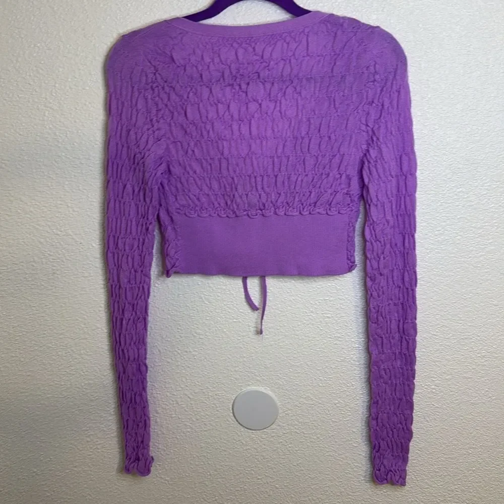 NWOT- Free People-Scrunchy Shrug In Violet Tulle -Size XS